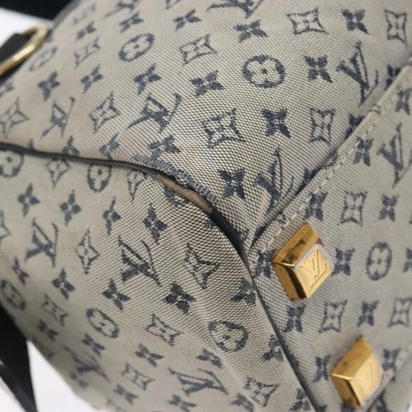 LOUIS VUITTON Monogram Mini Josephine PM Hand Bag Blue M92049 LV Auth 140953 - Picture 5 of 16